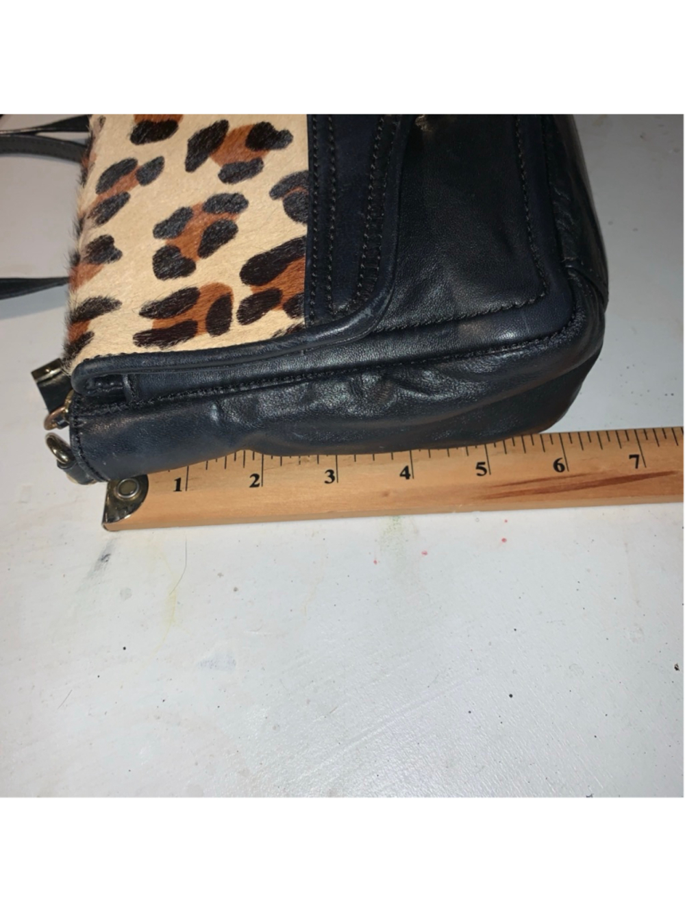 Women's Calvin Klein Black & Animal Print Crossbody Bag Small - Picture 5 of 13